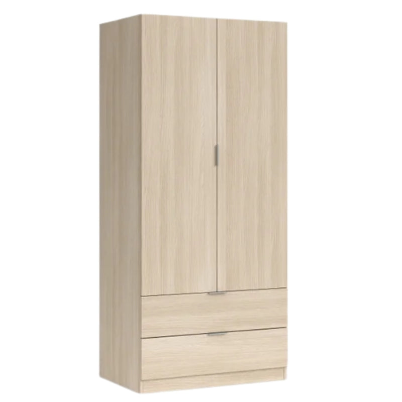 Armario LCX222 de dos puertas y dos cajones · Roble