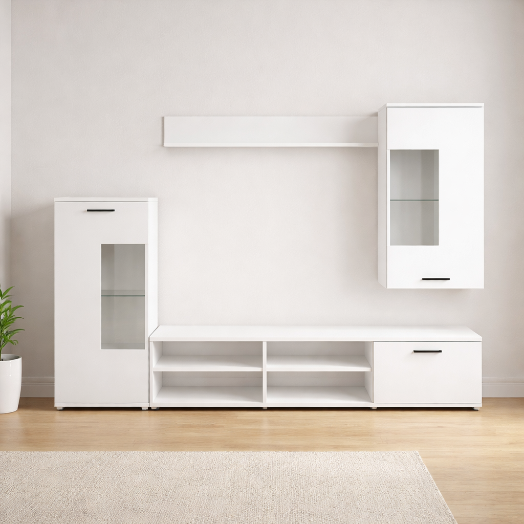 Conjunto de salón Airam blanco · 230 cm · BLANCO