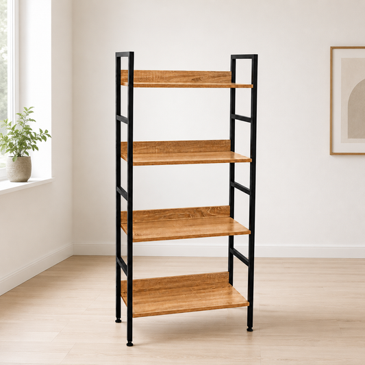 Estantería industrial de 4 niveles · 126 cm