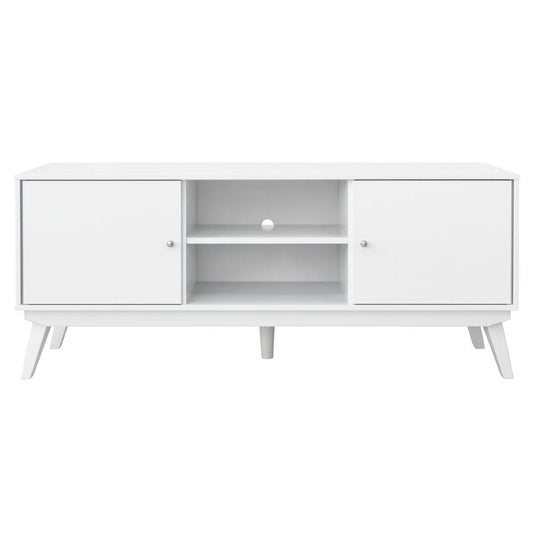 Mueble de TV de dos puertas blanco · 150 cm · Snow White