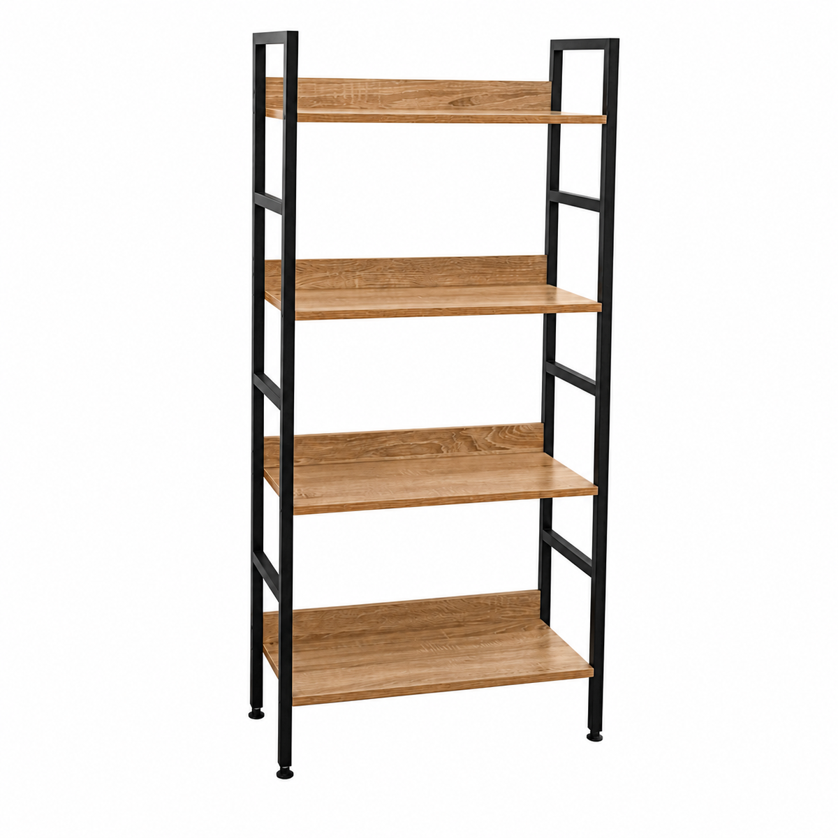 Estantería industrial de 126 cm vacía con cuatro estantes