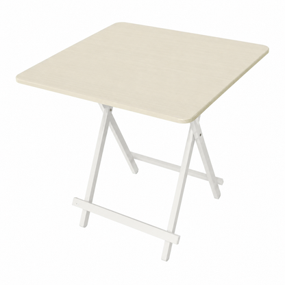 Mesa auxiliar plegable de 70 × 70 cm vista en perspectiva