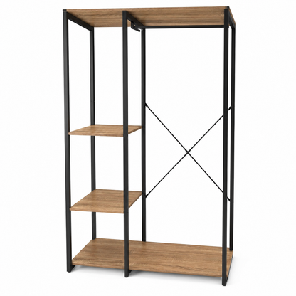 Vestidor abierto de 90 cm vacío sobre fondo blanco