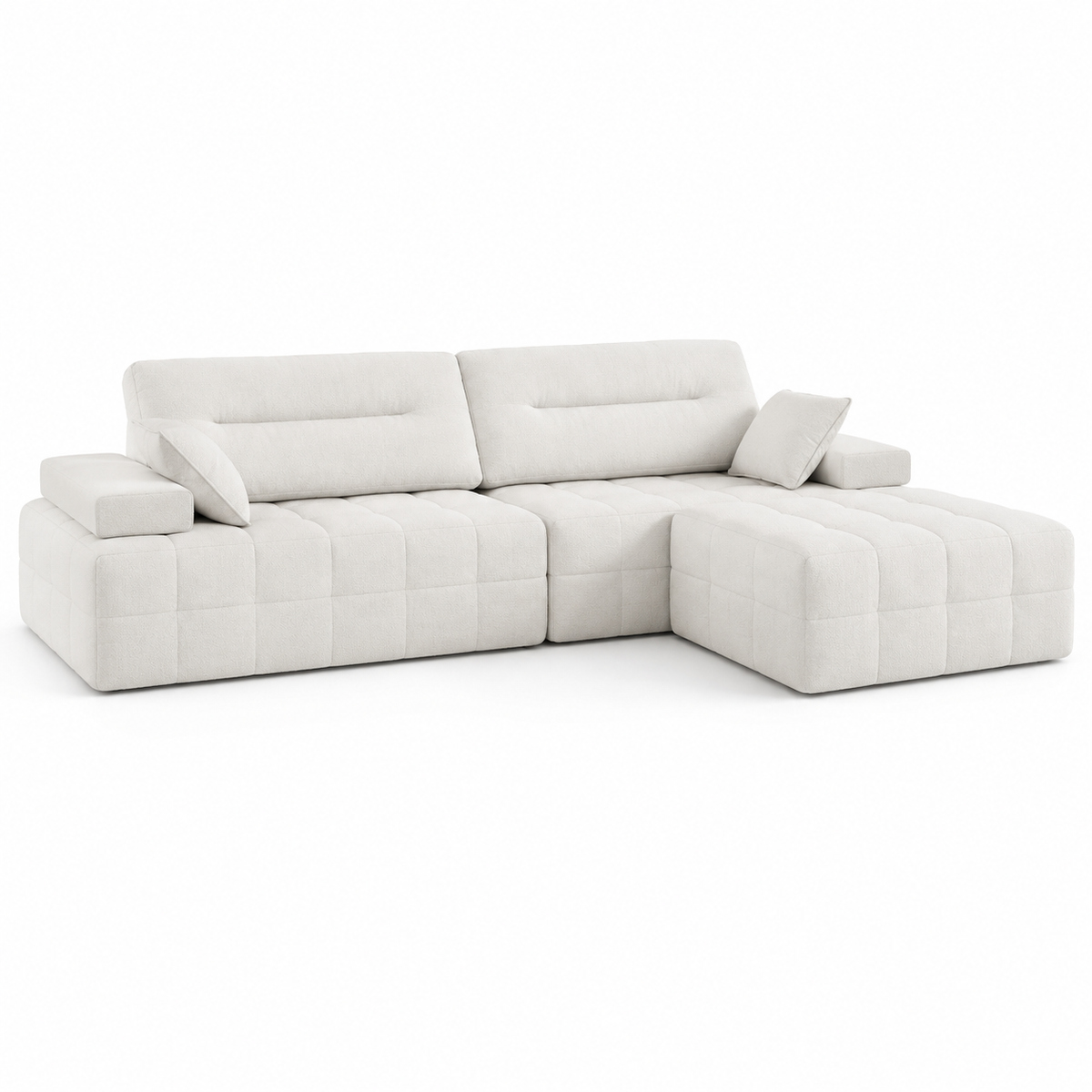 Sofá modular Spring beige con chaise longue