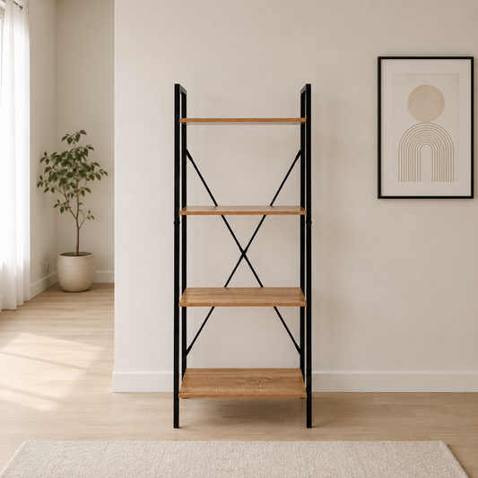 Estantería industrial de 4 niveles · 148 cm